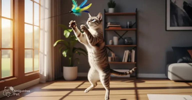 Gato saudável e ativo após dieta com ração para gato obeso.